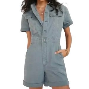 NWT Anthropologie Lee Denim Union-All Romper